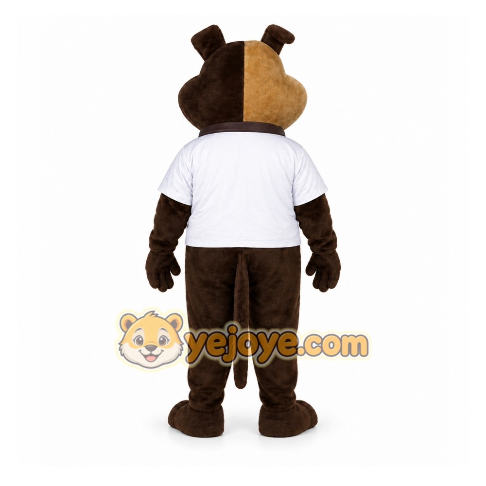 Brown Dog Mascot Costume with Custom Logo Brown Dog Mascot Costume with Custom Logo