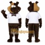 Brown Dog Mascot Costume with Custom Logo