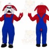 Red Dog Mascot Costume with Custom Logo