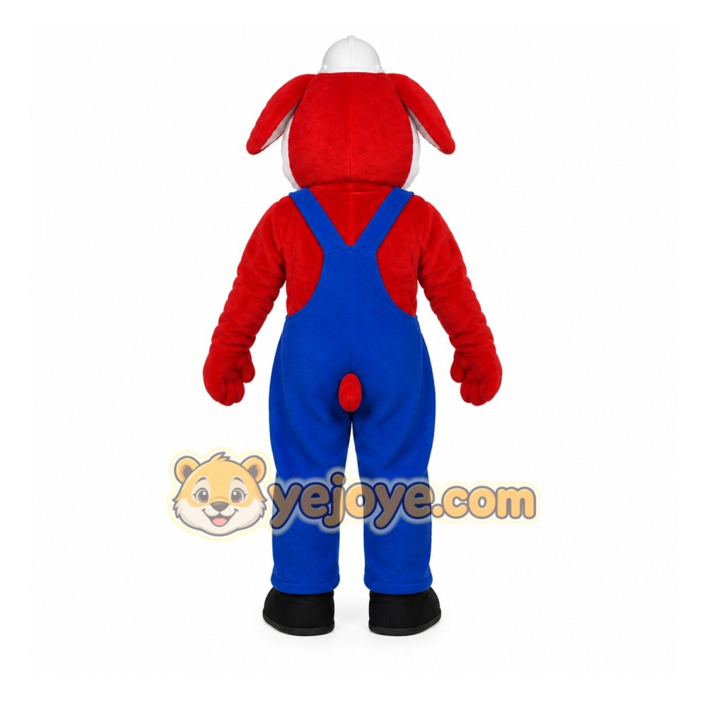 Red Dog Mascot Costume with Custom Logo Red Dog Mascot Costume with Custom Logo