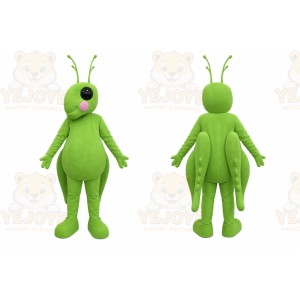 Green Insect Mascot Costume with Custom Logo