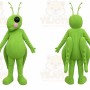 Green Insect Mascot Costume with Custom Logo