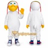 White Bird Mascot Costume with Custom Logo White Bird Mascot Costume with Custom Logo