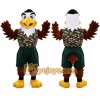 Brown Eagle Mascot Costume with Custom Logo Brown Eagle Mascot Costume with Custom Logo