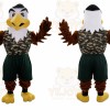 Brown Eagle Mascot Costume with Custom Logo
