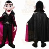 Black Vampire Mascot Costume with Custom Logo