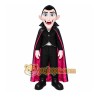 Black Vampire Mascot Costume with Custom Logo Black Vampire Mascot Costume with Custom Logo
