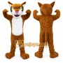 Brown Cougar Mascot Costume with Custom Logo