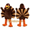 Brown Turkey Mascot Costume with Custom Logo