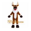 Brown Reindeer Mascot Costume with Custom Logo Brown Reindeer Mascot Costume with Custom Logo
