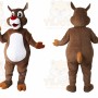 Brown Reindeer Mascot Costume with Custom Logo