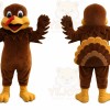 Brown Bird Mascot Costume with Custom Logo