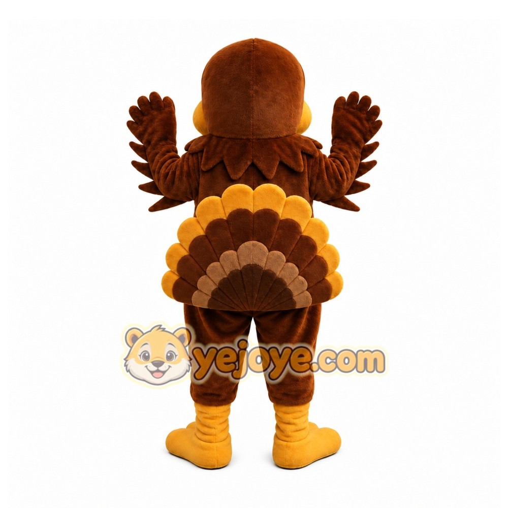 Brown Bird Mascot Costume with Custom Logo Brown Bird Mascot Costume with Custom Logo