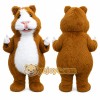 Brown Rodent Mascot Costume with Custom Logo