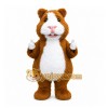 Brown Rodent Mascot Costume with Custom Logo