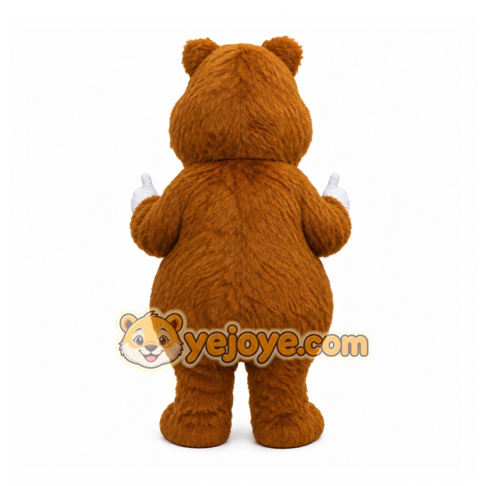 Brown Rodent Mascot Costume with Custom Logo