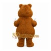 Brown Rodent Mascot Costume with Custom Logo