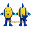 Yellow Fish Mascot Costume with Custom Logo Yellow Fish Mascot Costume with Custom Logo