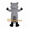 Gray Raccoon Mascot Costume with Custom Logo Gray Raccoon Mascot Costume with Custom Logo