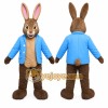 Brown Rabbit Mascot Costume with Custom Logo Brown Rabbit Mascot Costume with Custom Logo