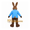 Brown Rabbit Mascot Costume with Custom Logo Brown Rabbit Mascot Costume with Custom Logo