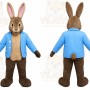 Brown Rabbit Mascot Costume with Custom Logo