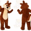 Brown Squirrel Mascot Costume with Custom Logo