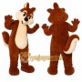 Brown Squirrel Mascot Costume with Custom Logo