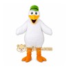 White Bird Mascot Costume with Custom Logo White Bird Mascot Costume with Custom Logo