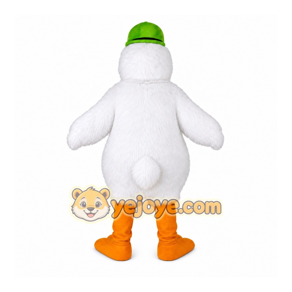 White Bird Mascot Costume with Custom Logo White Bird Mascot Costume with Custom Logo