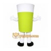 Green Cup Mascot Costume with Custom Logo Green Cup Mascot Costume with Custom Logo