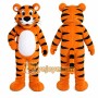 Orange Tiger Mascot Costume with Custom Logo