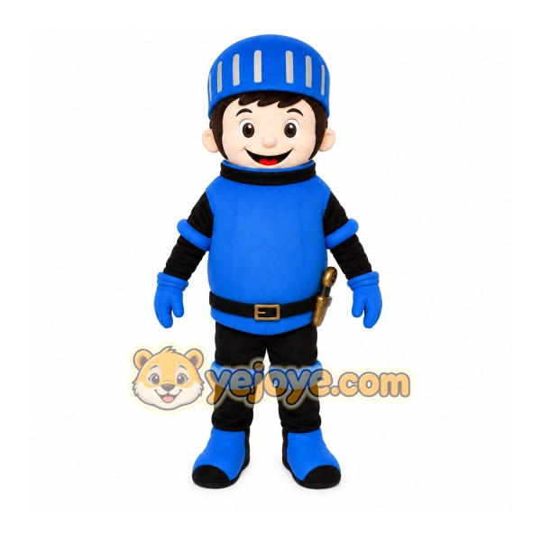 Armored Knight Mascot Costume with Custom Logo
