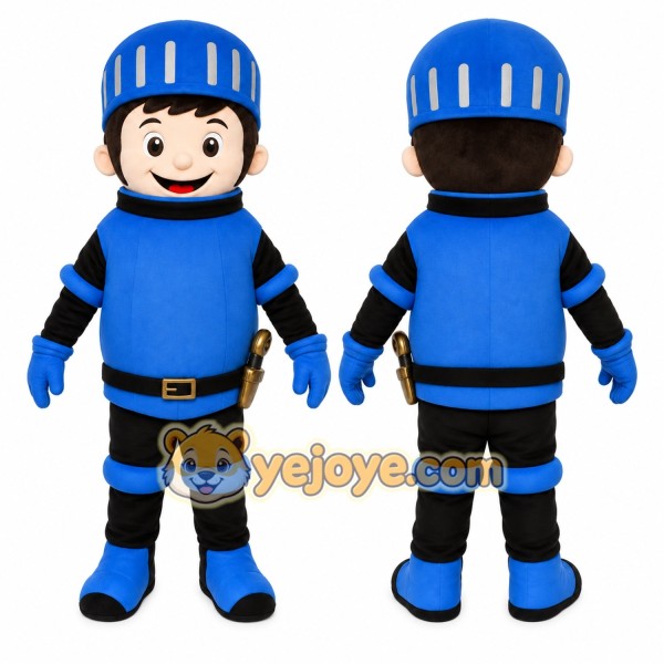Armored Knight Mascot Costume with Custom Logo
