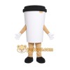 White Coffee Cup Mascot Costume with Custom Logo White Coffee Cup Mascot Costume with Custom Logo
