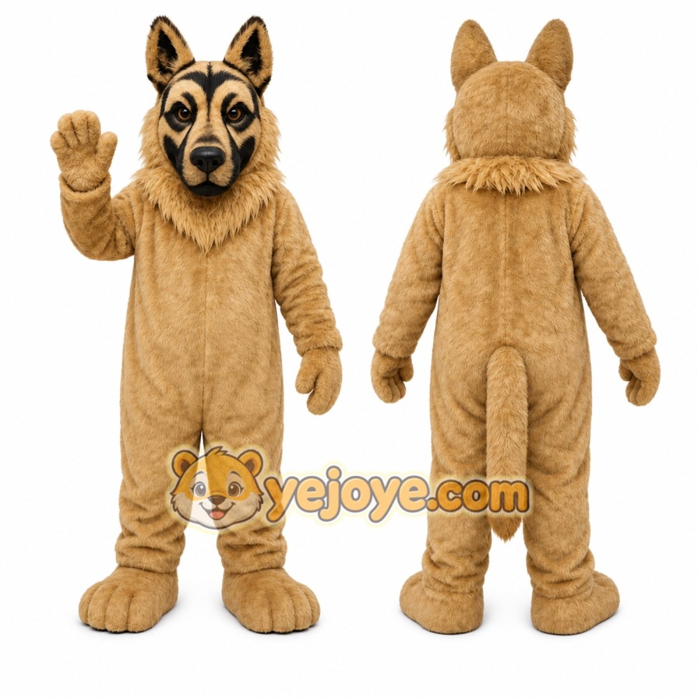 Brown Dog Mascot Costume with Custom Logo Brown Dog Mascot Costume with Custom Logo