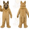Brown Dog Mascot Costume with Custom Logo