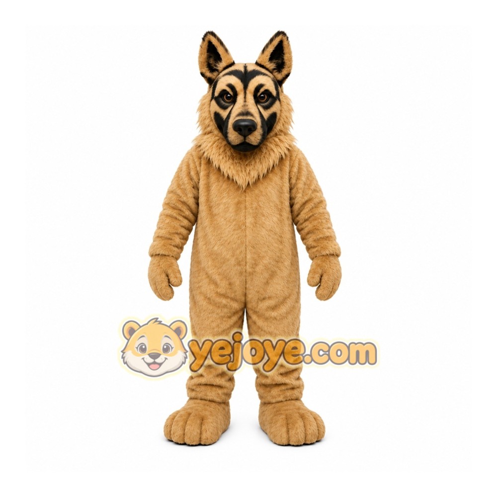Brown Dog Mascot Costume with Custom Logo Brown Dog Mascot Costume with Custom Logo