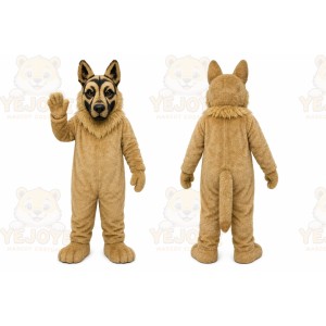 Brown Dog Mascot Costume with Custom Logo