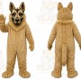 Brown Dog Mascot Costume with Custom Logo