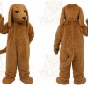 Brown Dog Mascot Costume with Custom Logo