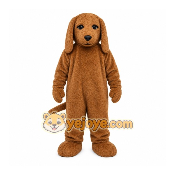 Brown Dog Mascot Costume with Custom Logo Brown Dog Mascot Costume with Custom Logo