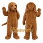 Brown Dog Mascot Costume with Custom Logo