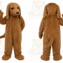 Brown Dog Mascot Costume with Custom Logo