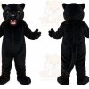 Black Panther Mascot Costume with Custom Logo