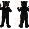 Black Panther Mascot Costume with Custom Logo