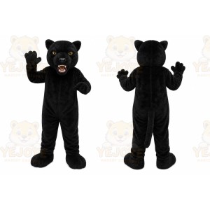 Black Panther Mascot Costume with Custom Logo