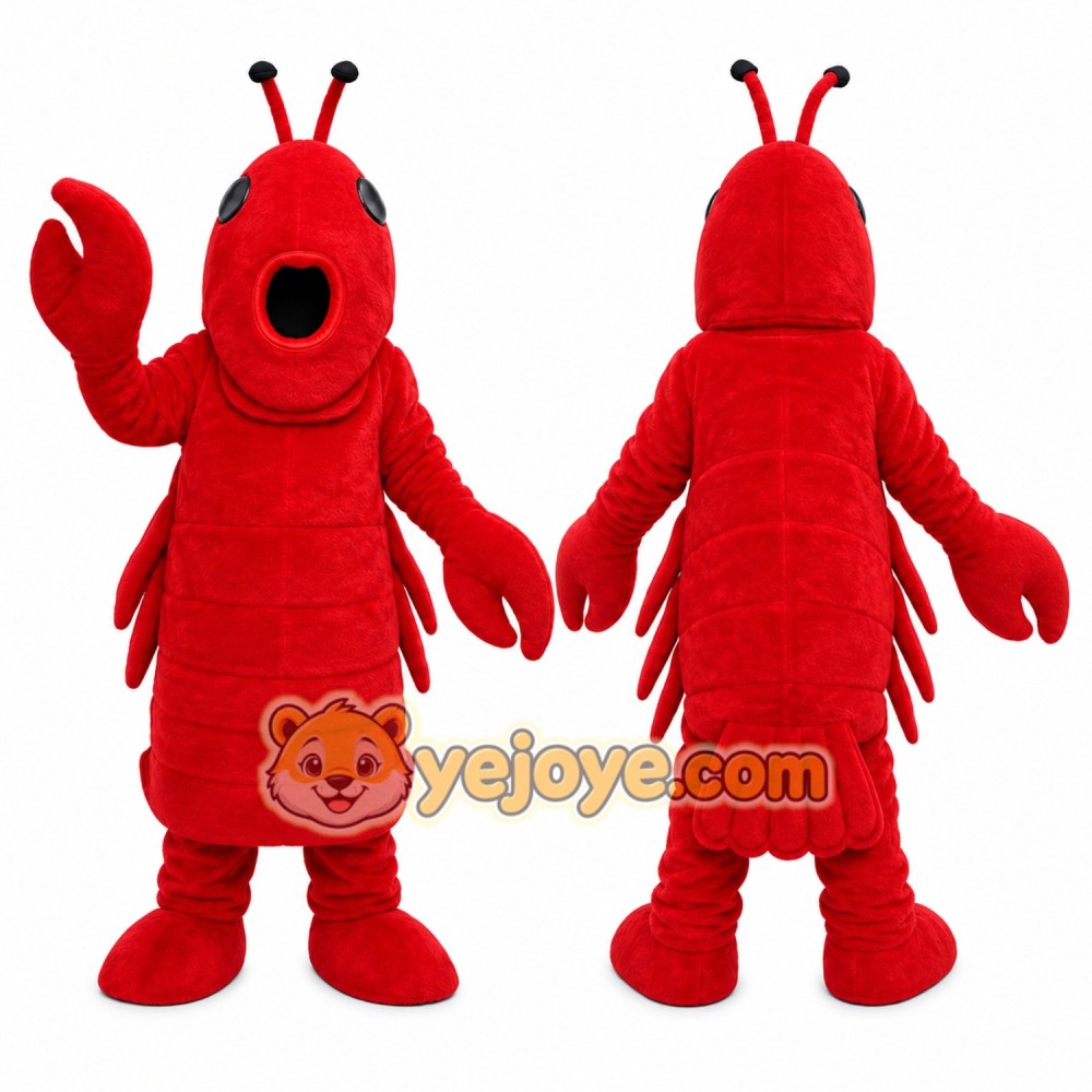 Red Lobster Mascot Costume with Custom Logo Red Lobster Mascot Costume with Custom Logo