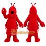 Red Lobster Mascot Costume with Custom Logo