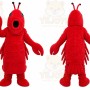 Red Lobster Mascot Costume with Custom Logo